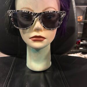 Betsey Johnson Zebra-Print Sunglasses - Black and White